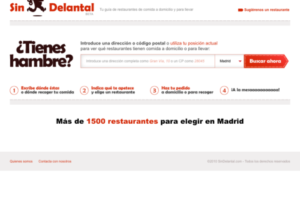 SinDelantal, web de restaurantes de comida a domicilio 3